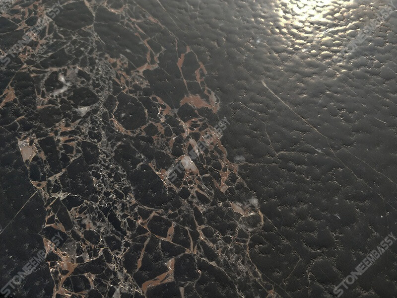 athens portoro marble leather smooth surface close up