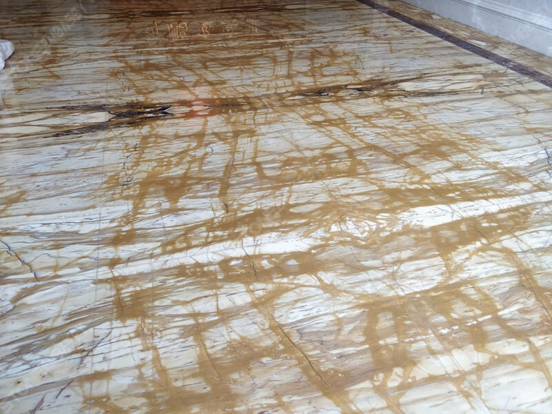 Giallo siena marble floor