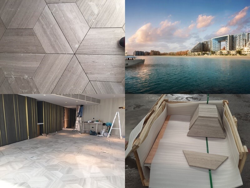 Viceroy Hotel Project by wood white marble tiles