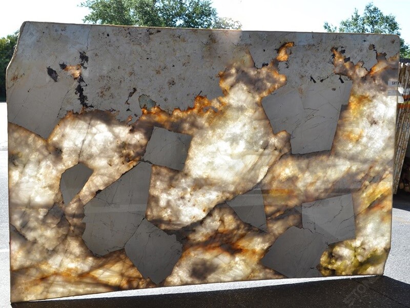 backlit patagonia granite slab
