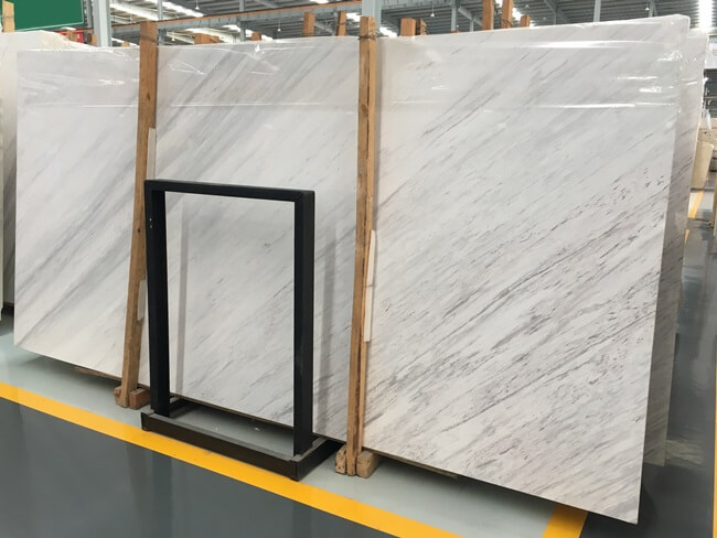 Polished Ariston Marble with Diagonal Veins