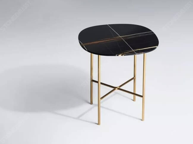 sahara noir marble table top