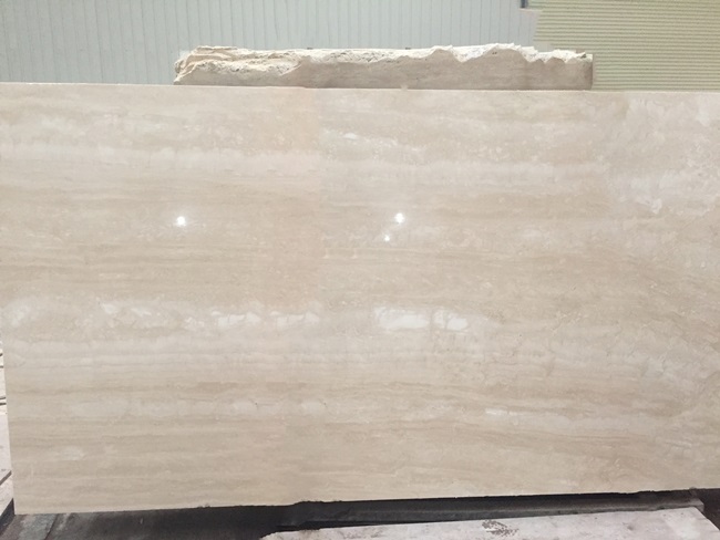 Navona Travertine Polished Slabs with filled