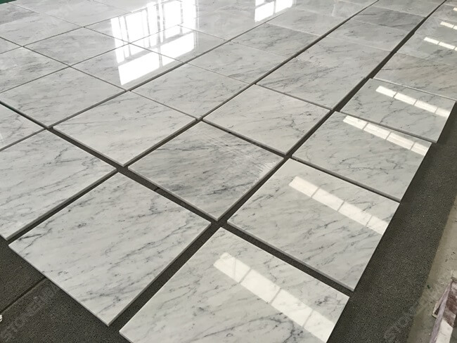 carrara white marble tiles