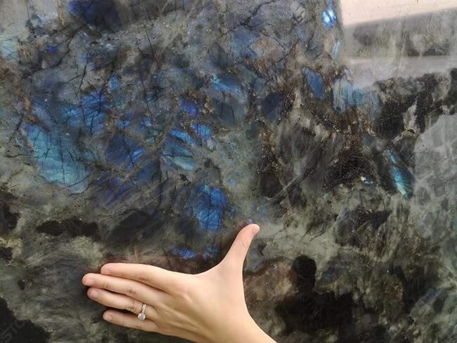labradorite blue granite texture